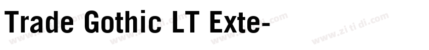 Trade Gothic LT Exte字体转换